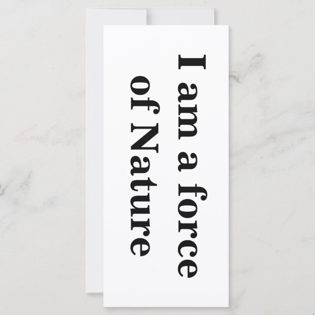 "Jag är naturens styrka" - spärrkort (Framsida)