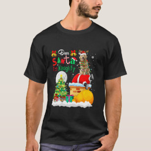 Jag är Naughty Funny Joke Julafton Santa Reindeer T Shirt
