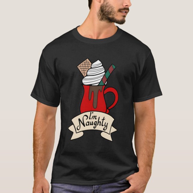 Jag är Naughty Jul Helgdag T Shirt (Framsida)
