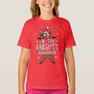 Jag är Naughty Reindeer-familjens jul Pajama T Shirt