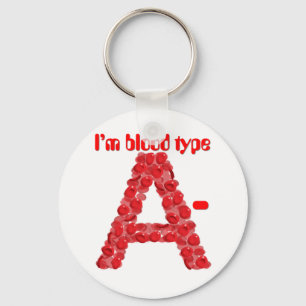 Jag är negativ av blodtyp A Nyckelring