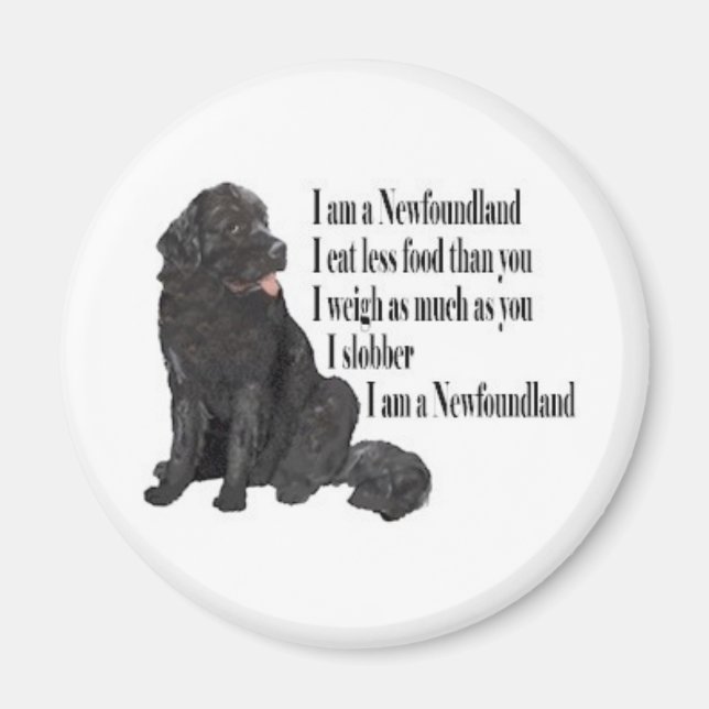 Jag är Newfoundland Magnet (Framsidan)