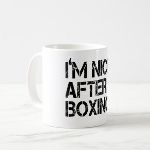 Jag är Nicer efter Boxing Funny Satt Kaffemugg