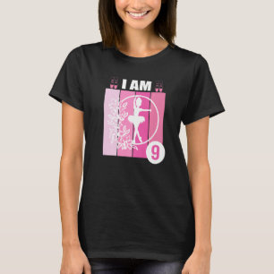 Jag är nio nioårsdag för ballerina-ballett 1 t shirt