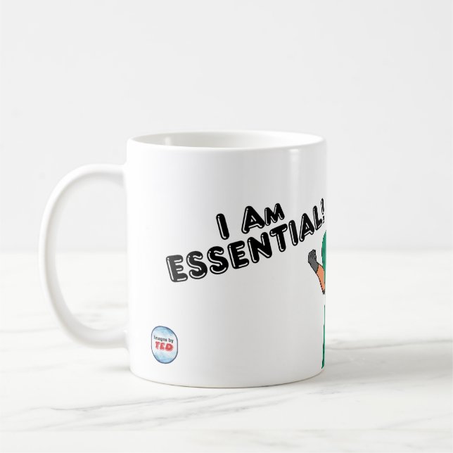 "Jag är nödvändig!" Kaffe Mugg (Vänster)