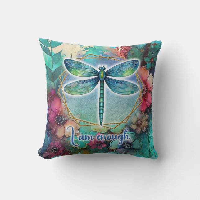 Jag är nog med Dragonfly Kudde (Framsida)