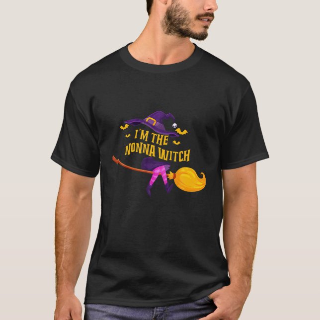Jag är Nonna Witch Shirt Halloween Matching Group T Shirt (Framsida)