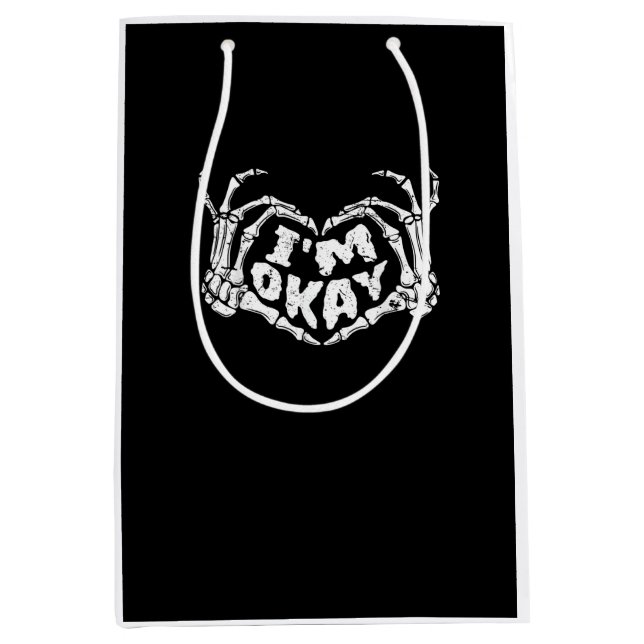 Jag är nos Halloween Costume Skeleton Händer Han (Framsidan)