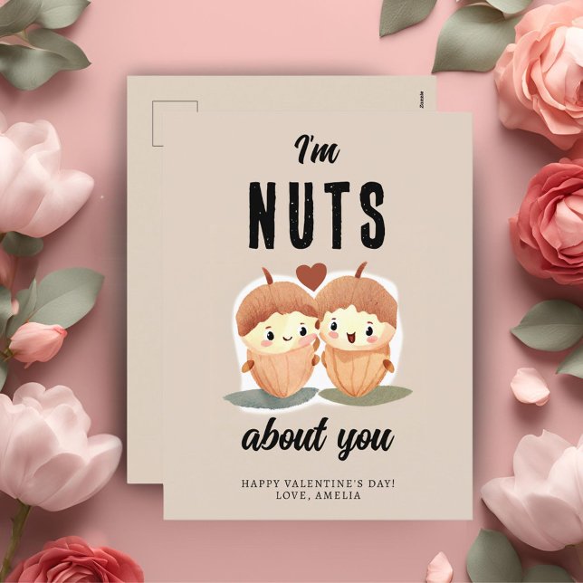 Jag är Nöt om dig, Cute Valentines Day Helg Vykort (Skapare uppladdad)