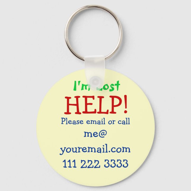 Jag är nyckelkedja för Borttappad Nyckelring (Framsida)