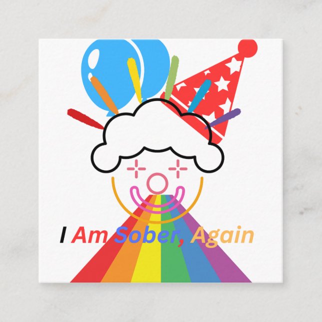 Jag är nykter igen tilläggskort (Framsida)