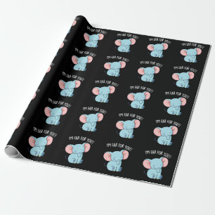 Jag är Öar för dig, Elphant Pun Mörk BG Presentpapper