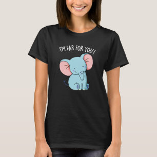 Jag är Öar för dig, Elphant Pun Mörk BG T Shirt