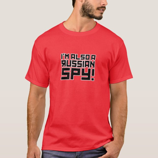 Jag är också en rysk spion t shirt (Framsida)