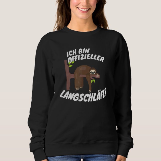 Jag är Officiell Sleeper Sloth Ord T Shirt (Framsida)