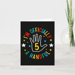 Jag är officiellt en handfull rolig 5-årsdag 5 kort