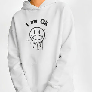 Jag är OK Smältande Smiley Ansikte Streetwear T-Sh T Shirt