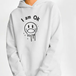 Jag är OK Smältande Smiley Ansikte Streetwear T-Sh T Shirt