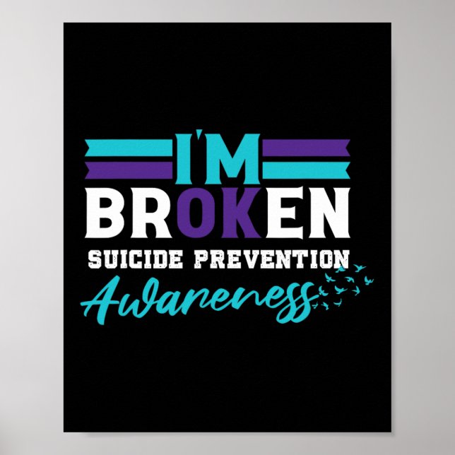 Jag är okej, Broken Suicide Prevention Awareness Poster (Framsidan)