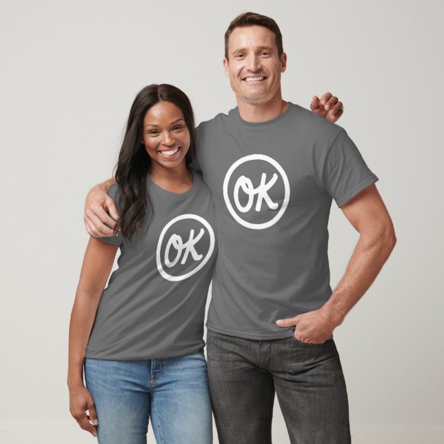 Jag är okej, du är okej mörk t-shirt (Unisex)