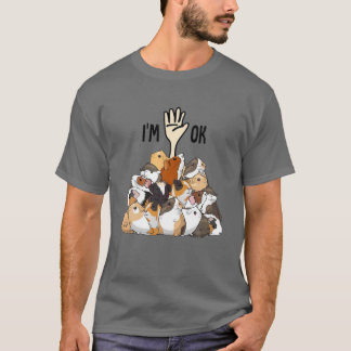 Jag är okej Hand Funny Guinea Gris Mamma Guinea Gr T Shirt