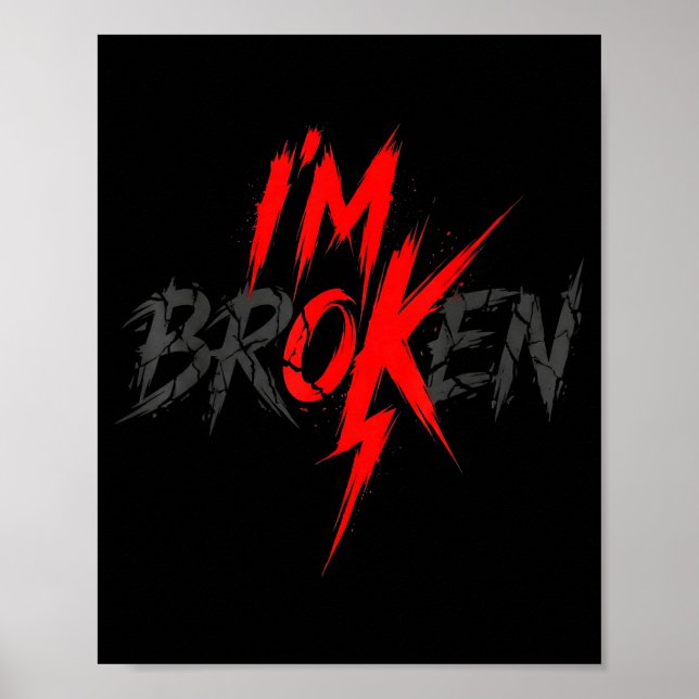 Jag är okej Trasig Trasig Okej Osynlig Poster (Framsidan)