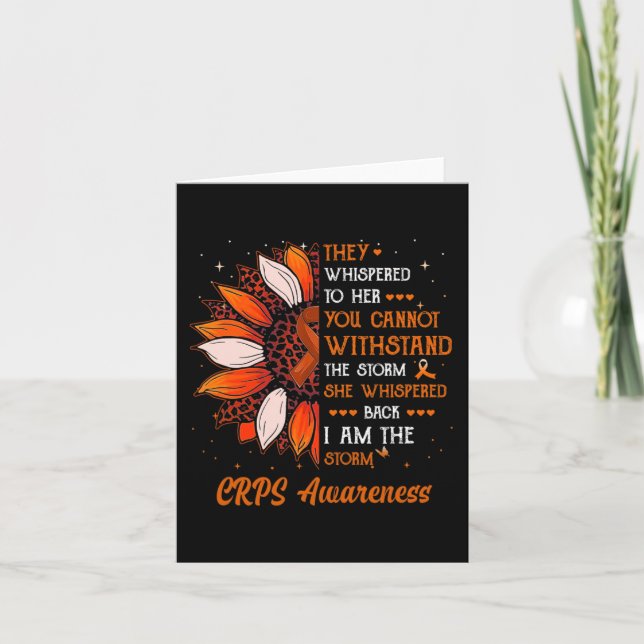 Jag är Orangen Storm CRPS Awareness Month Warrior Kort (Framsida)