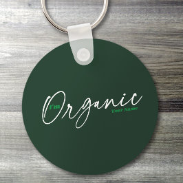 Jag är Organic | Minimal handskriven Elegant Nyckelring