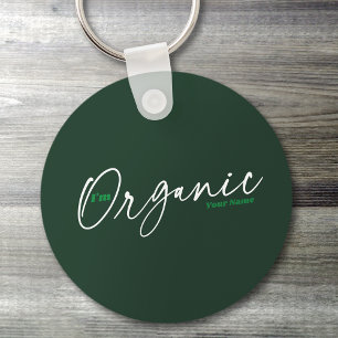 Jag är Organic Minimal handskriven Elegant Nyckelring