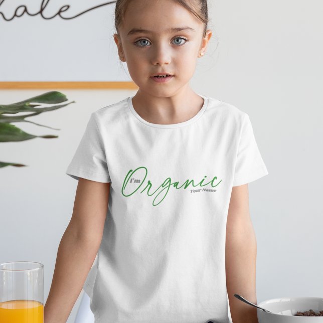 Jag är Organic | Minimal handskriven Elegant T Shirt (Skapare uppladdad)