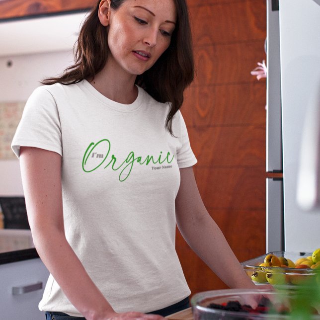 Jag är Organic | Minimal handskriven Elegant T Shirt (Skapare uppladdad)