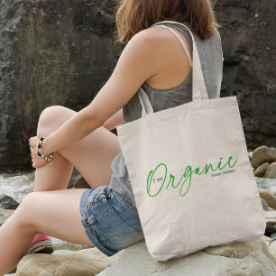 Jag är Organic Minimal handskriven Elegant Tygkasse