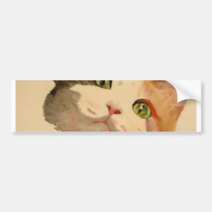 Jag är Öron: Calico Cat Porträtt Bildekal