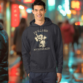 Jag är Öron... Inte bokstavligt! - Spelande elefan Hoodie