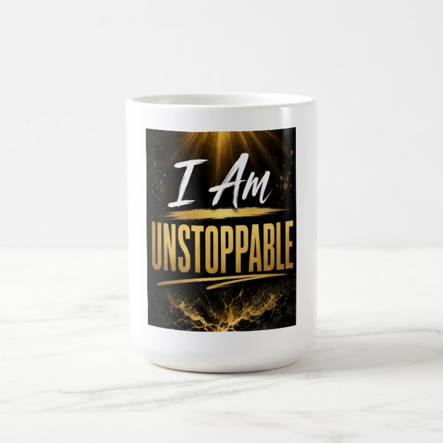 Jag är ostoppbar kaffemugg (Center)