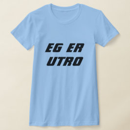 Jag är otrogen i norsk blå t-shirt