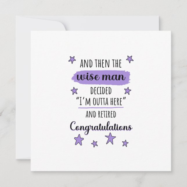 Jag är Outta here" Lustigt Pension Julkort (Framsida)