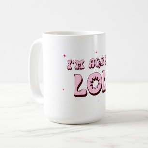 JAG ÄR ÖVERENS OM LOL LUNNE Retro Kaffemugg