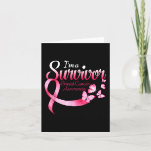 Jag är överlevande bröstcancermedvetenhet med Rosa Kort