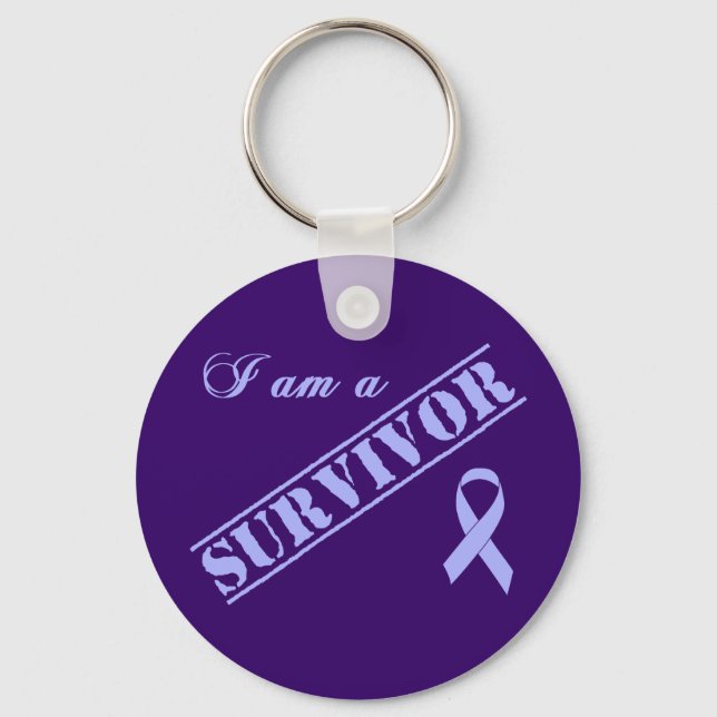 Jag är överlevande - Lavender Ribbon General Cance Nyckelring (Framsida)