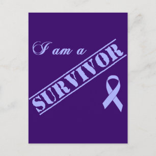 Jag är överlevande - Lavender Ribbon General Cance Vykort