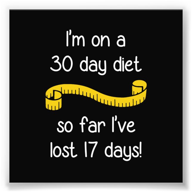 Jag är på 30 dagars diet fototryck (Framsidan)