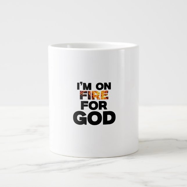 JAG ÄR PÅ BRAND FÖR GOD. JUMBO MUGG (Framsidan)