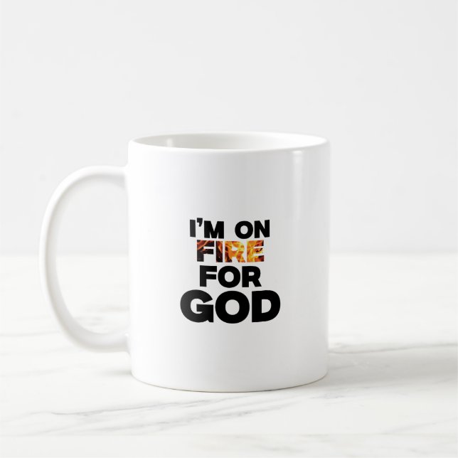 JAG ÄR PÅ BRAND FÖR GOD. KAFFEMUGG (Vänster)