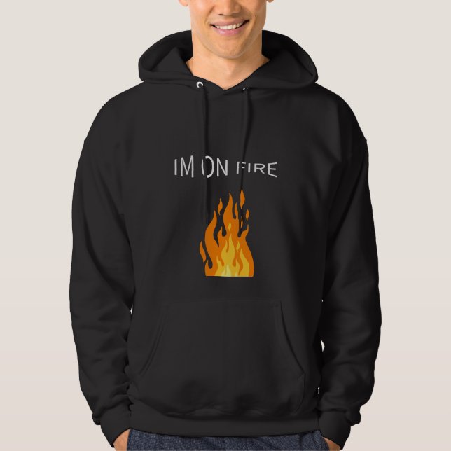Jag är på brandgåva hoodie (Framsida)