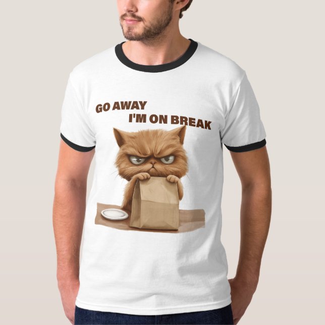 Jag är på Break. T Shirt (Framsida)