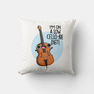 Jag är på Cello-rie Diet Funny Cello Pun Kudde