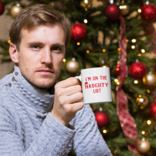 Jag är på den stygga listan kaffemugg
