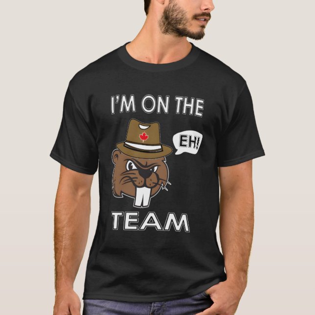 Jag är på Eh Team Canadian Language T Shirt (Framsida)