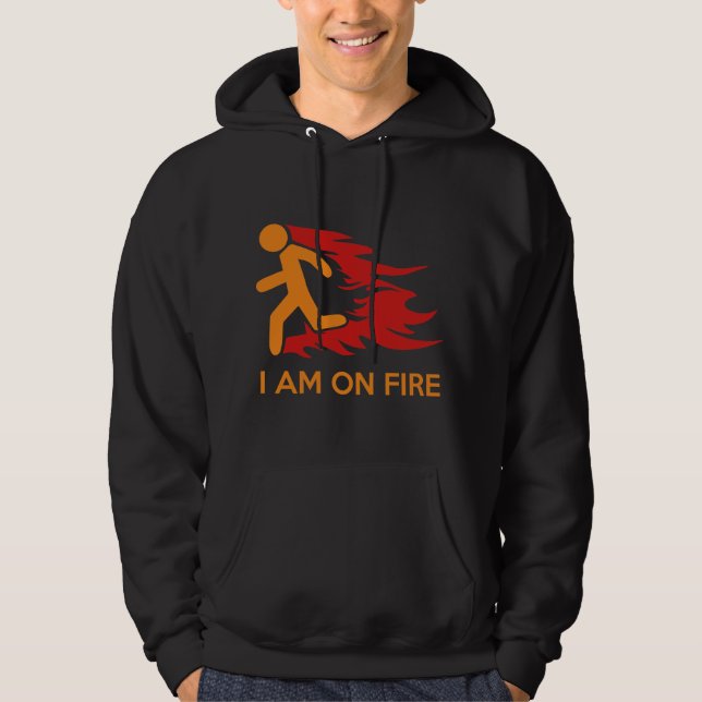 Jag är på eld hoodie (Framsida)